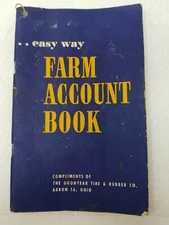 Goodyear Farm Account Book Filled Transactions Akron 16 Vintage 1944 