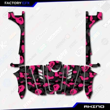 Black & Pink Savage Camo Racing Graphics Kit fits Yamaha Rhino 450 660 700 04-Up