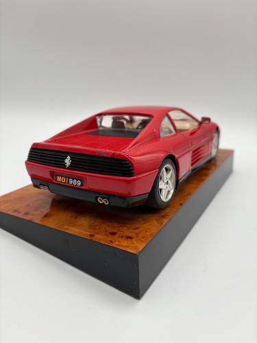 Ferrari Burago Burago 348 tb placa de madera 1:18 1989, coche modelo rojo - Imagen 9 de 12