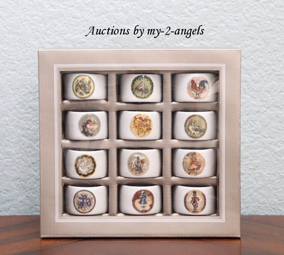 NEW Pottery Barn Holiday TWELVE DAYS OF CHRISTMAS Napkin Rings SET