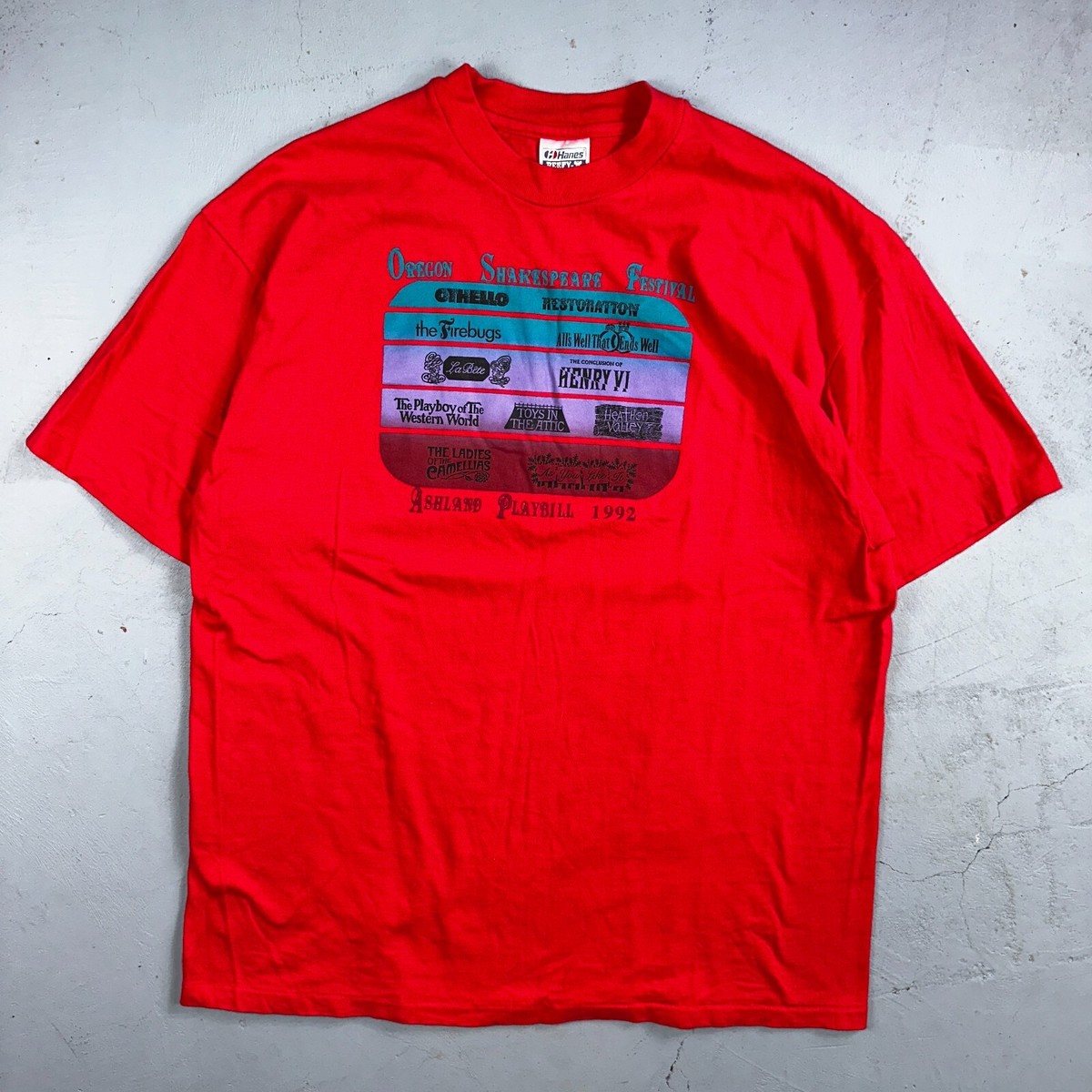 Hanes XL Shakespeare Hamlet VTG T Shirt 90s Oregon Plays Single 