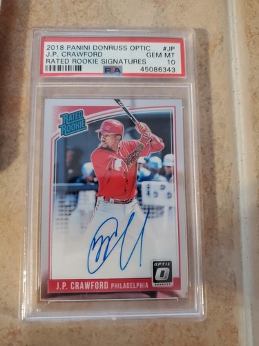 2018 Panini Optic Donruss J.p. Crawford Psa 10