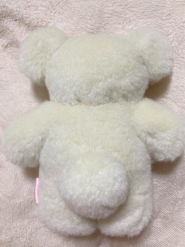 Handmade White Teddy Bear – Fluffy Plush from Japan with Adorable Beady Eyes - Picture 12 of 12