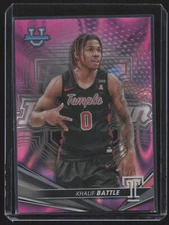 2022-23 Bowman University Best - Khalif Battle #7 /100 Pink Lava Refractor