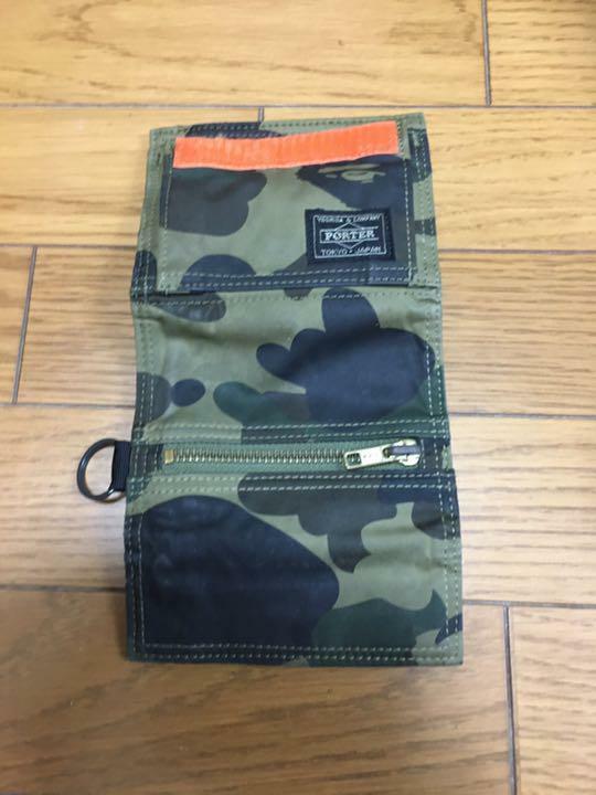 A BATHING APE x PORTER Folding Wallet Green Camo Used from A BATHING APE x PORTER Folding Wallet Green Camo Used from