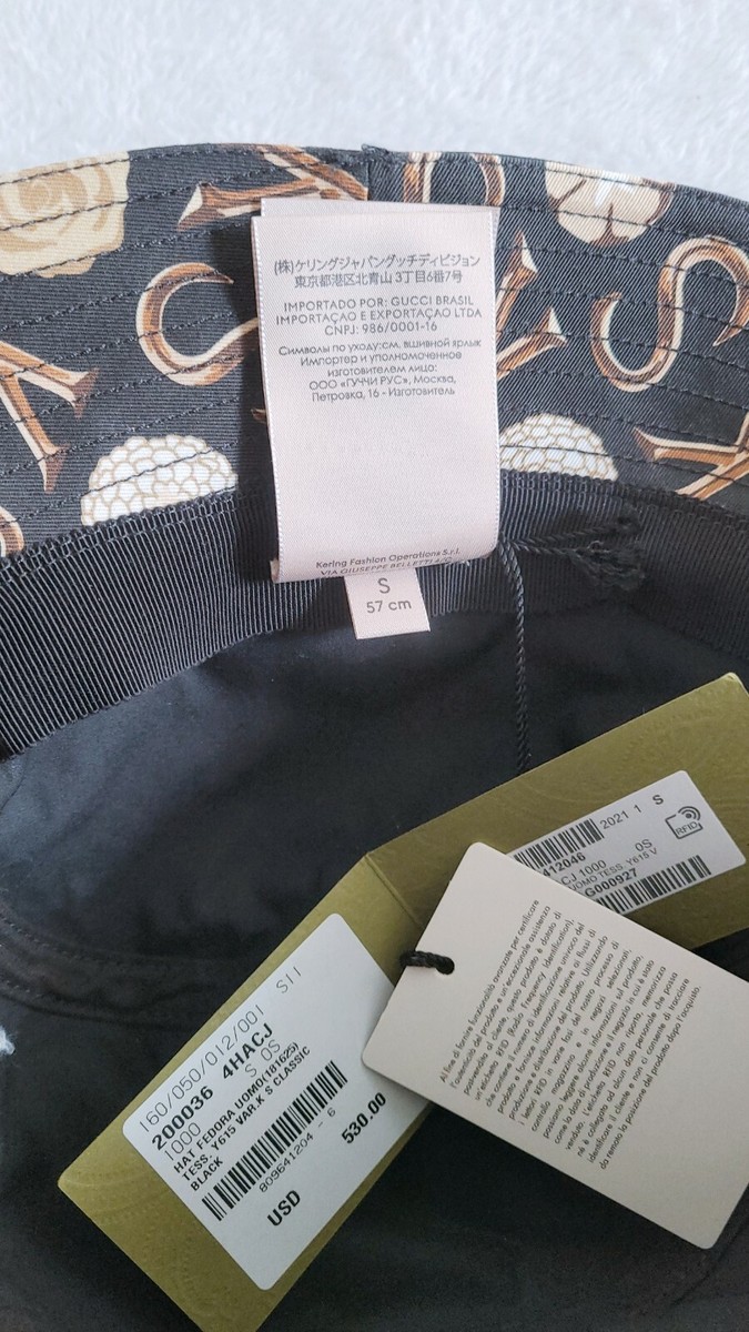 New Authentic Gucci Ken Scott GG monogram Canvas bucket Hat black S 57cm New Authentic Gucci Ken Scott print monogram Canvas bucket  main image 3
