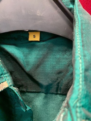 Camisa túnica bordada de algodón para niños yoga indio cuello mandarín gasa - Imagen 3 de 4