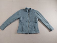 Avalanche Women Athletic Jacket L Blue Full Zip Mock Neck Hybrid Activewear