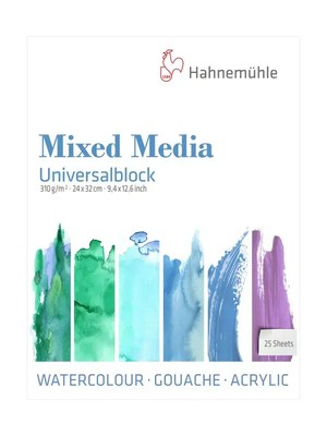 Hahnemühle Papier Mixed Media Universalblock, 24 x 32 cm, 310 g/m² | 10650200