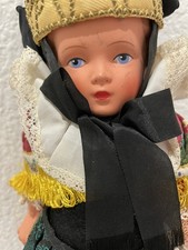 Vintage Doll From Germany With A-Z Tag. Fully Dressed-Celluloid Measures 10 Inch