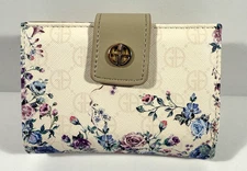 GIANI BERNINI WINTER FLORAL WALLET, Framed Indexer, Floral Print, Multi Gold