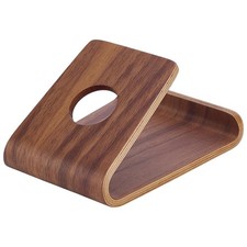 Walnut Wood Cell Phone Holder 3.94x2.95x2.24 Inch Smartphone Stand Desk Phone...