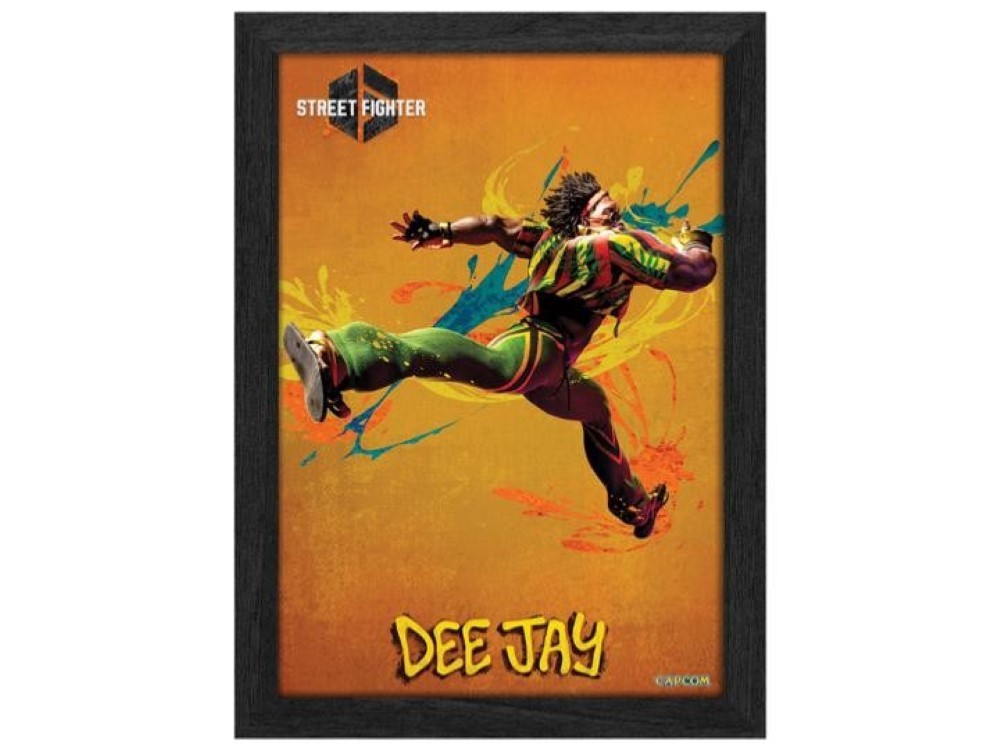 Cadre Pixel Frames Street Fighter 6 Dee Jay vitrine luxe 3D