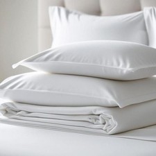 T250 White Pillowcases Hotel Quality Std/Queen King XL 12-72 Bulk Pack