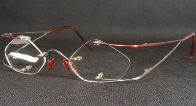 Vintage LOCCO STARS B C.3 Brown /Grey UNIQUE RARE LUXURY EYEGLASSES 40-20-142mm