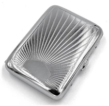 Classic Metallic Silver Color Double Sided Cigarette Case for Regular and King S
