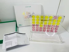 Lucite Sunnylife 4 In A Row Board Game Yellow Pink