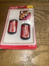 Vintage 1985 Coca Cola Coke Can Refrigerator Magnets No. 438 Set Of 2
