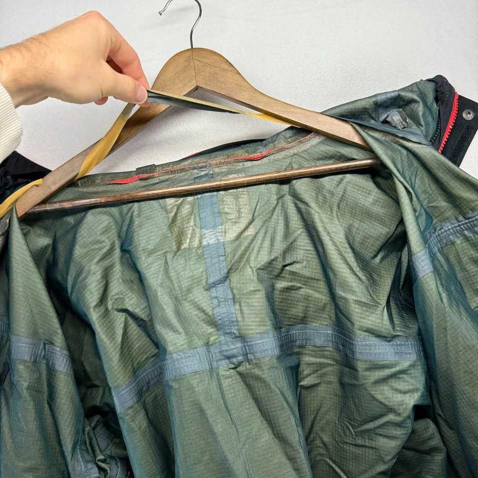 Chaqueta LL Bean Para Hombre XL Roja Goretex Todas las Condiciones Cremallera Con Capucha De Colección Nylon y2k Foto 3 de 4