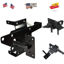 Self-Locking Gate Latch Heavy Duty Post Mount Automatic Gravity Lever Wood/PV...
