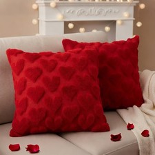 AGAXOZW Valentines Pillow Covers 18x18 inch Set of 18" x Pack 2 , Red