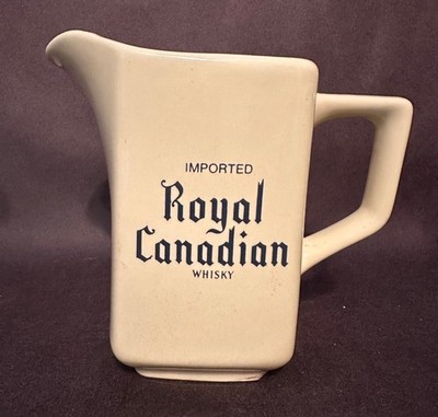 Royal Canadian Ceramic Whisky Water Pitcher Barware Man Cave