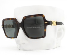 Versace Sunglasses Shiny Brown Havana Gold Medusa Logo VE 4441 108/87 with Case