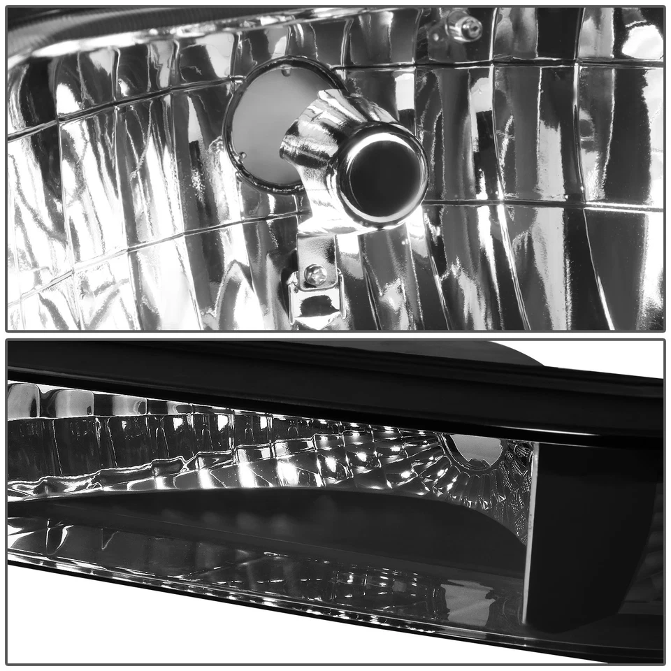 Lámparas de parachoques de faros + caja de herramientas negro ámbar para Ford F150/F250/F350 1992-1996 Foto 3 de 4