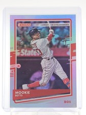 MOOKIE BETTS 2020 DONRUSS BASEBALL SEASON STAT LINE #77 /126 RED SOX Q3622