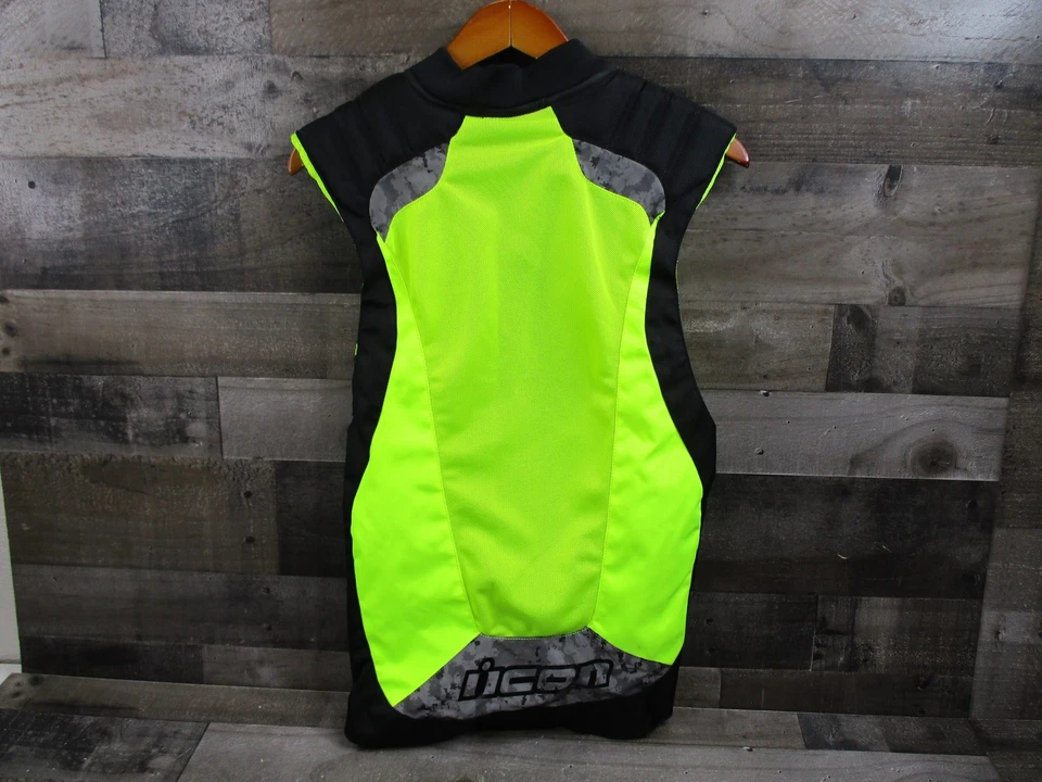 ICON Interceptor Reflective Vest Small Medium High Visibility Moto Safety Gear M - Image 3 of 4