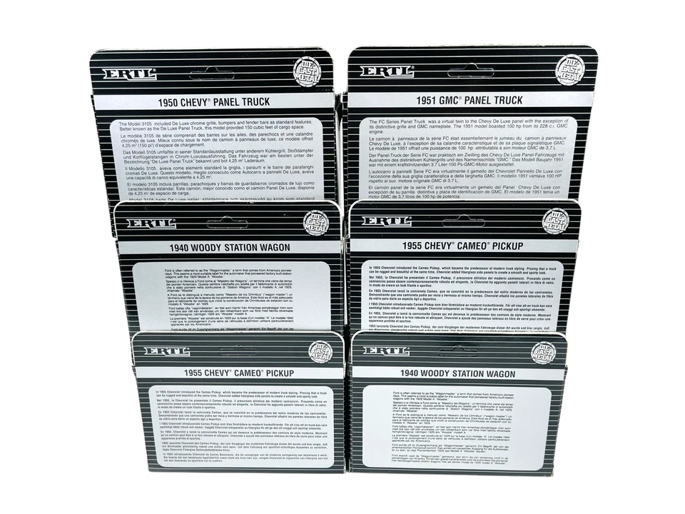 Qty 6 Ertl Panel Delivery Trucks Cameo Woody Die Cast~ NRFB 1:43 O Scale - Image 3 of 4