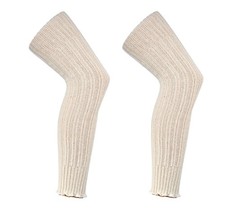 Long Legwarmer Natural Alpaca Wool Women Over Knee, Lambs wool Blend  Alpaca...