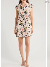 Alice + Olivia Jem Ruffle Cap Sleeve Floral Mini Dress Size Large AUTHENTIC NWT