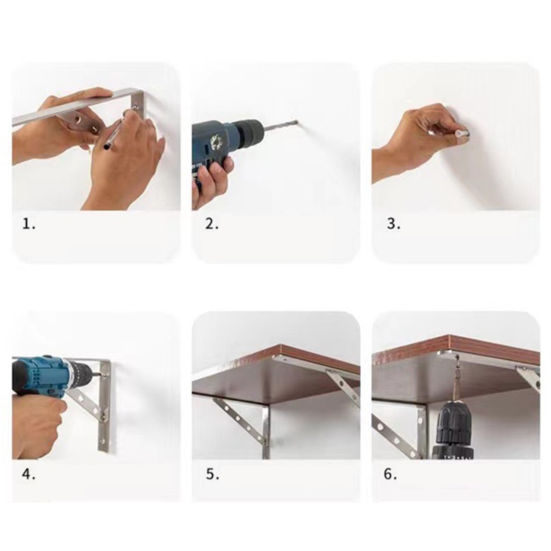 Stainless Steel Bracket Thickened Fixed Partition Wall Mounted
