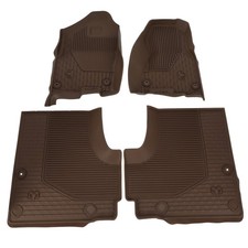 Genuine Mopar 2019-24 Ram 1500 All-weather Floor Mats - Crew Brown 82215320ad Genuine Mopar 2019-24 Ram 1500 All-weather Floor Mats - Crew Brown 82215320ad