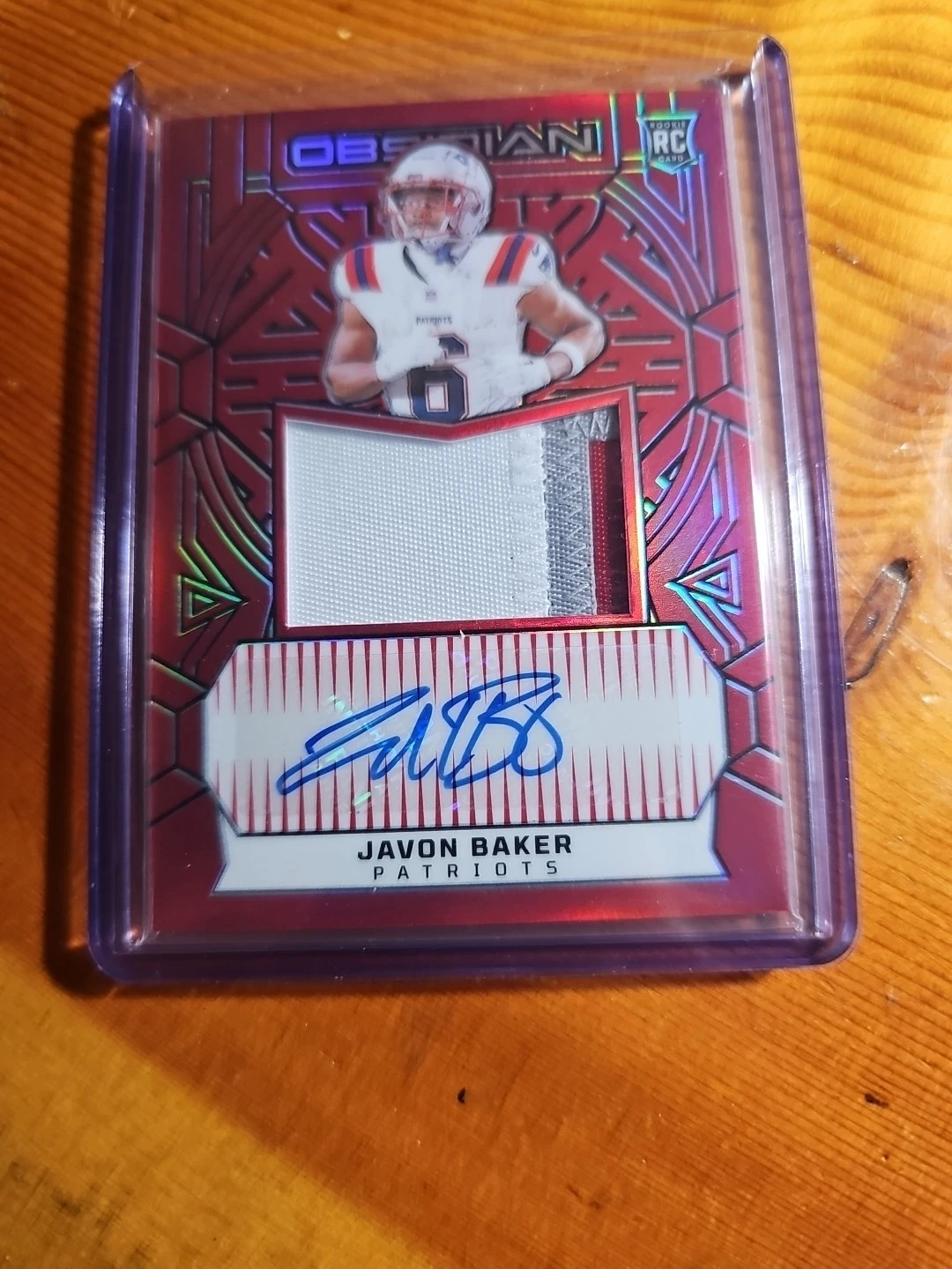 Javon Baker Panini Obsidian Rookie Jumbo Jersey Autographs #RJJJBR Base
