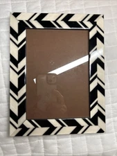 Natalini 5" x 7" Photo Picture Frame Display Black White Made in Italy