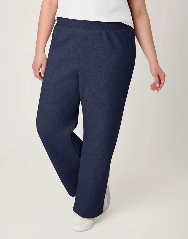 Pantalones deportivos de lana Hanes ComfortSoft EcoSmart para mujer pierna inferior abierta S-XL Foto 2 de 4