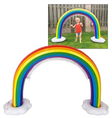 Spielzeug Regenbogen-Sprinkler Badespaß Bogen Wasser Spray aufblasbar NEU/OVP