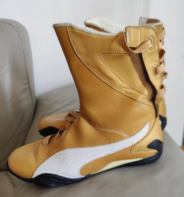 Rare Puma x Rihanna Eskiva tan Hi High Top Boxing style archive shoe boots US 10