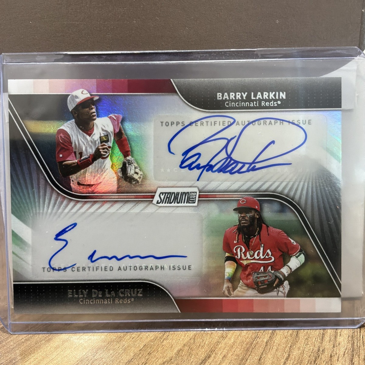 2025 Topps Stadium Club Elly De La Cruz / Barry Larkin /Dual Auto