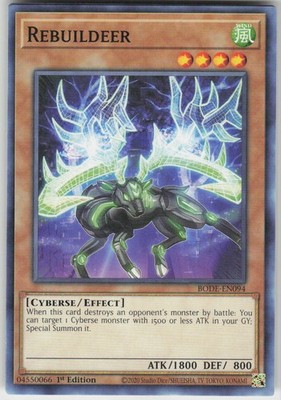 REBUILDEER BODE-EN094 COMMON / SHORT PRINT YU-GI-OH LIGHTLY PLAYED
