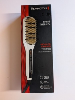 Remington Shine Therapy Argan Oil & Keratin Ceramic Infused Straightening Brush