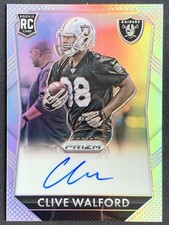 Clive Walford 2015 Panini Prizm Football Rookie Signatures Silver RC /199 #RS-CW