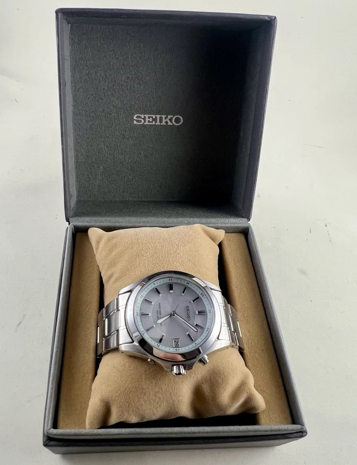 Reloj Solar Seiko Radio Control Ondas 7B22-0AY0 Movimiento Japón En Caja Excelente Foto 2 de 4
