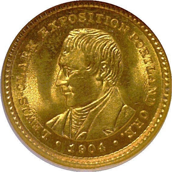 1904 G$1 Lewis and Clark NGC MS62 Classic Gold Commemorative - NGC - Image 3 of 4