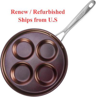 TECHEF Eggcelente Pan Swedish Pancake Pan Multi Egg Pan Coated w/ New Teflon