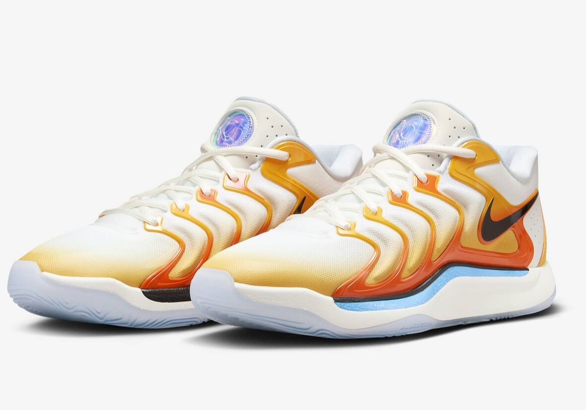 Nike KD 17 “Sunrise” University Gold Basketball Shoe FJ9487-700 US