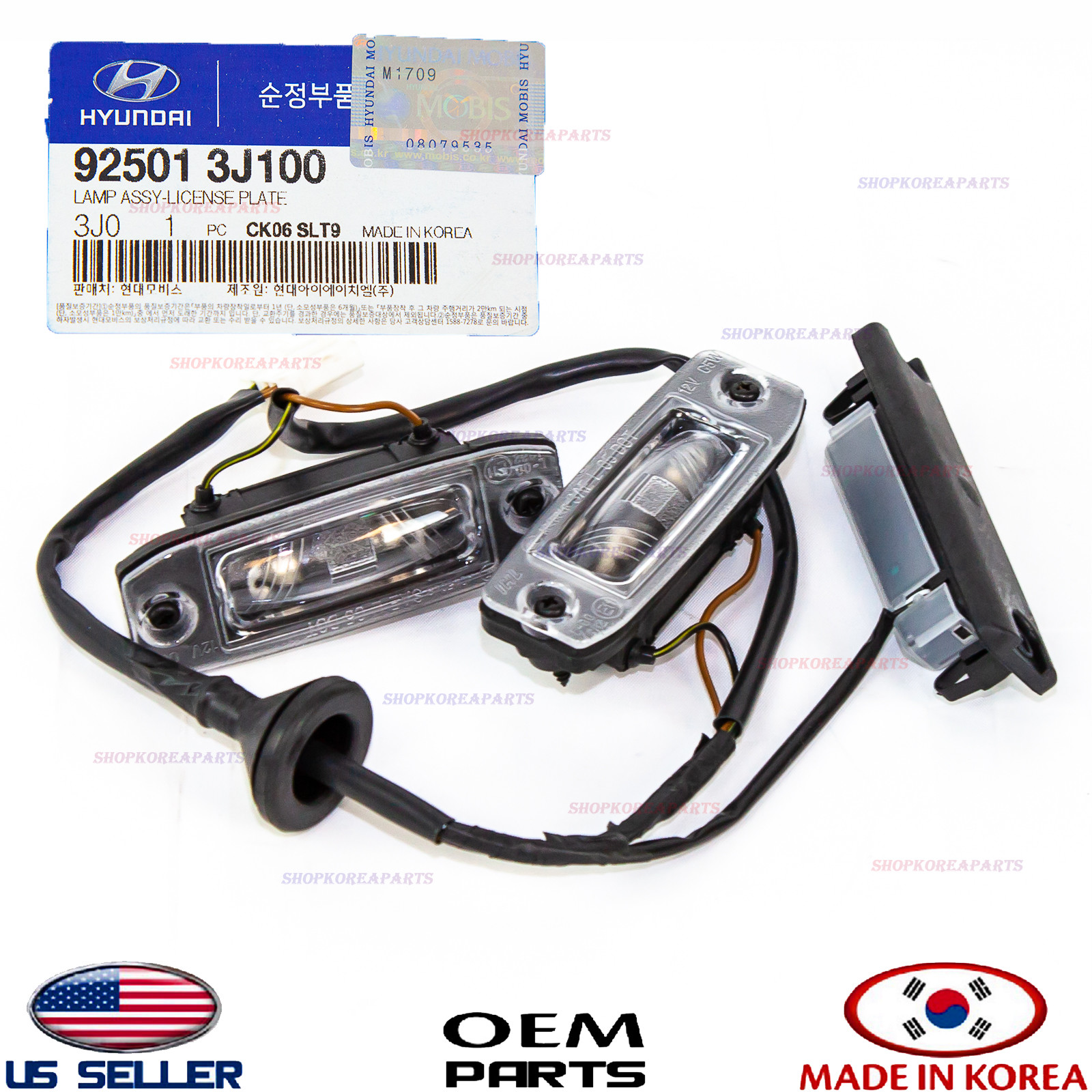 Hyundai OEM 0611 Accent License Plate Light Lamplens 925013J100 for