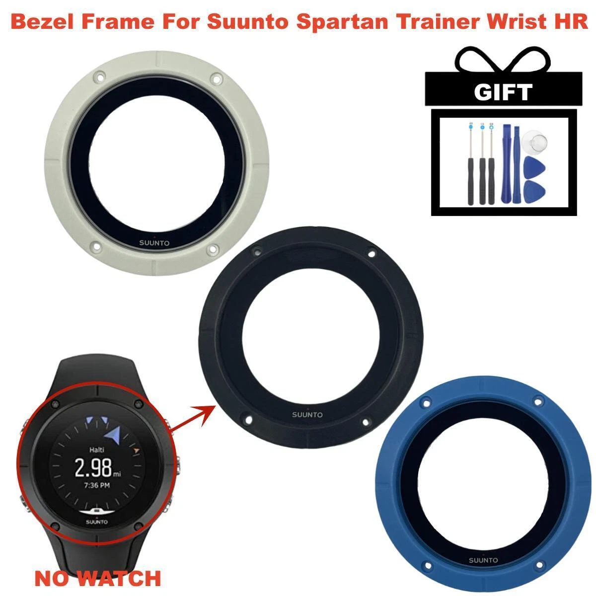 Frame For Suunto Spartan Trainer Wrist HR Stainless Steel Bezel